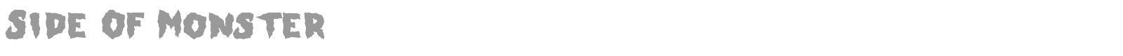 Side Of Monster font preview